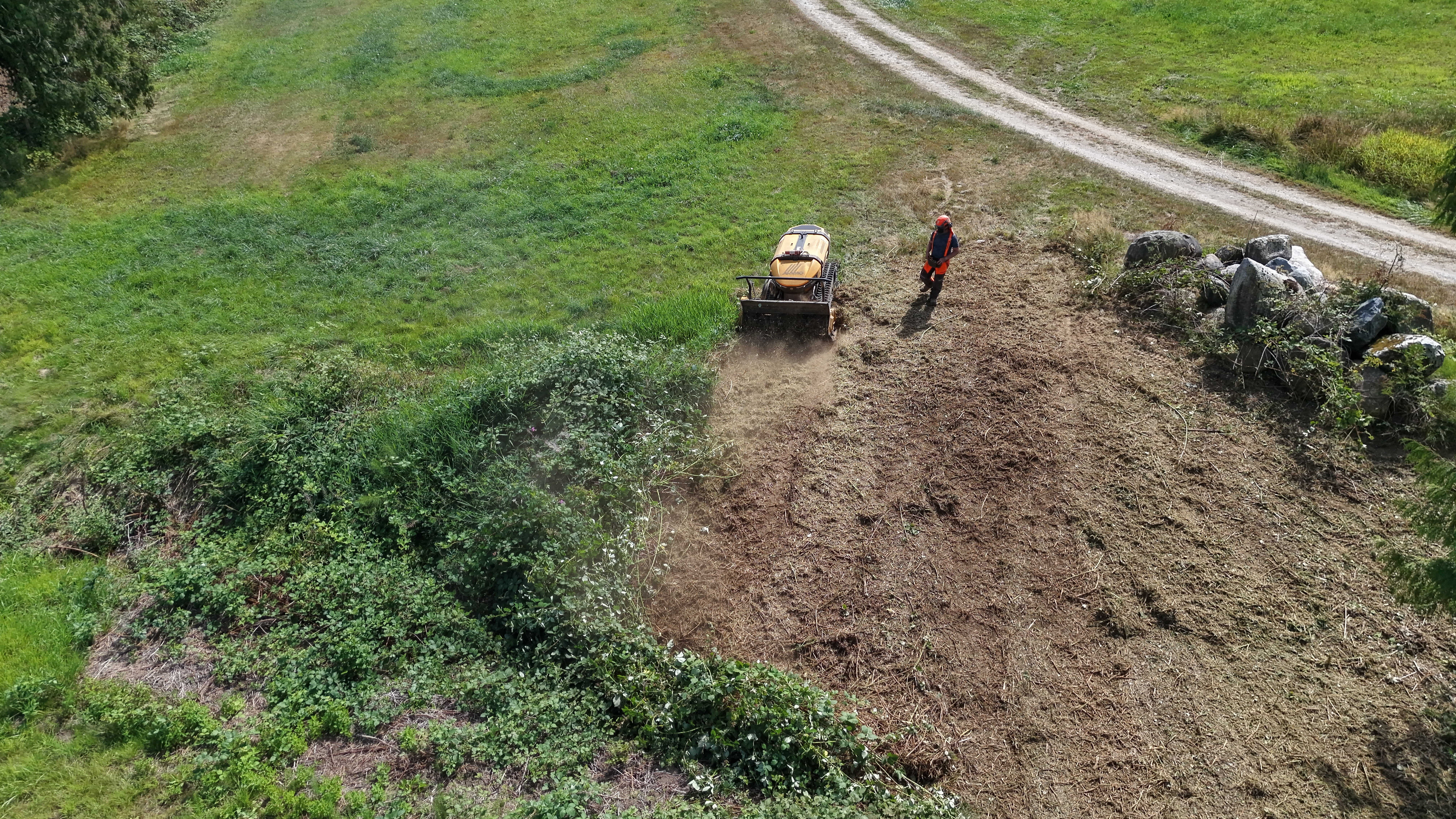 Apex Terrain machine working through vegetation